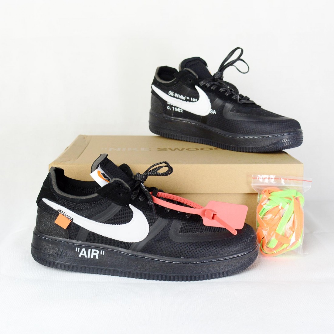 off white x air force 1 low black